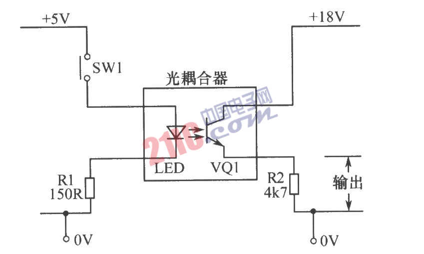 基本的光电耦合器电路图 - 21ic中国电子网