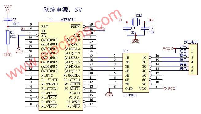 51单片机驱动步进电机电路及程序 - 21ic中国电